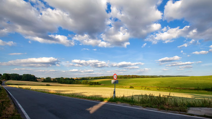 German country road in W&uuml;lfrath NRW