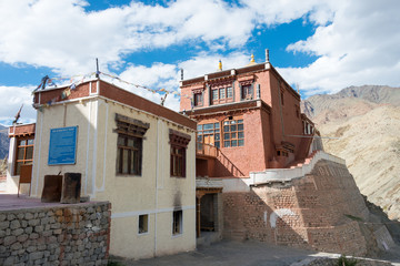 Ladakh, India - Aug 23 2019 - Tingmosgang Monastery (Tingmosgang Gompa) in Sham Valley, Ladakh, Jammu and Kashmir, India.