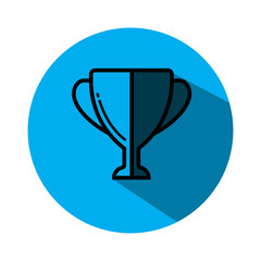 Trophy flat icon. Design template vector