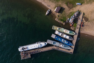 Top view of the pier in the village of Big Koty © tilpich