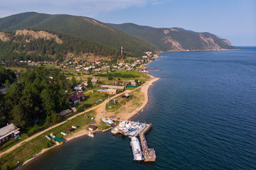 Top view of the pier in the village of Big Koty © tilpich