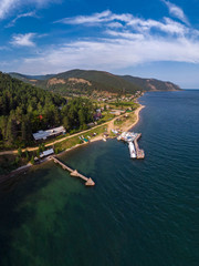Top view of the pier in the village of Big Koty © tilpich