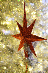 Close up of ornament with bokeh background 