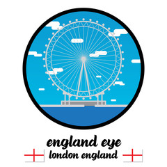 Circle Icon London Eye , vector icon.
