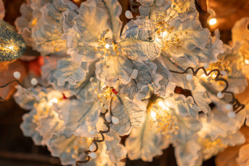 Beautiful lampshade in the dark.