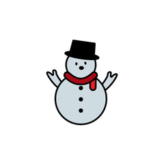 Snowman icon. Design template vector