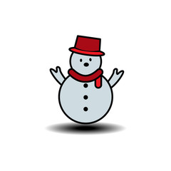 Snowman icon. Design template vector