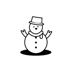 Snowman icon. Design template vector
