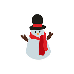 Snowman icon. Design template vector