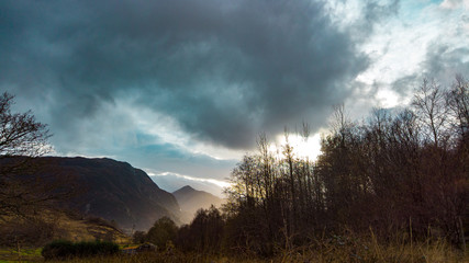 Glencoe Scotland Lochaber Highlands United Kingdom UK Landscape Road Europe Mountains
