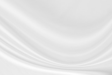 White fabric, cloth soft waves texture background. Soft image.