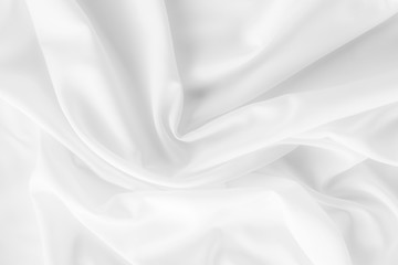 White fabric, cloth soft waves texture background. Soft image.