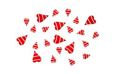 Red hearts isolated on white background. Valentines day concept