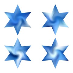 Obraz premium Kit of hexagram abstract backgrounds.