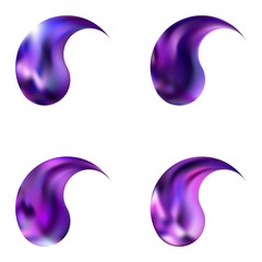 Kit of colored backgrounds with yin or yang.