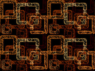 seamless pattern with brown tone, digital painting, line graphic