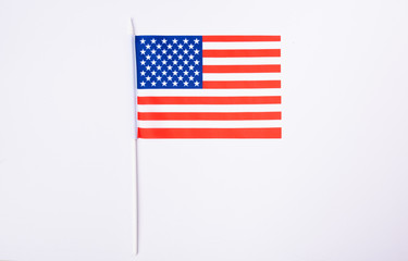 Martin luther king day, flat lay top view, American flag