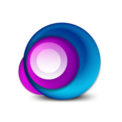 Vector swirl circle banner, 3d style abstract sphere or round shape icon or background templates. Vector Illustration For Wallpaper, Banner, Background, Card, Book Illustration, landing page
