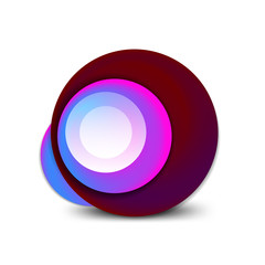 Vector swirl circle banner, 3d style abstract sphere or round shape icon or background templates. Vector Illustration For Wallpaper, Banner, Background, Card, Book Illustration, landing page