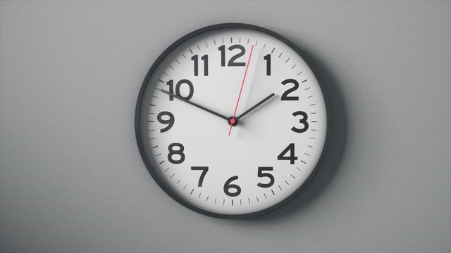 Analog Wall Clock Time Lapse of Time Passing