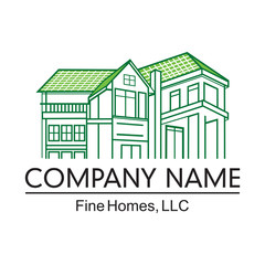 Modern Home Logo, Real Estate Logo