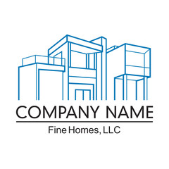 Modern Home Logo, Real Estate Logo