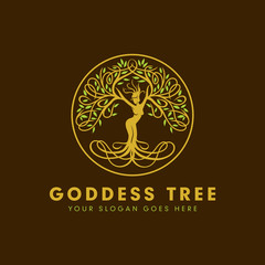 The Goddes Tree Logo, Nature Logo