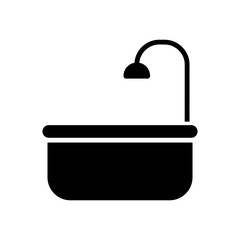 Bath tube icon vector simple design