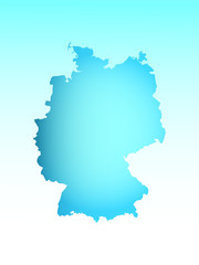 Blue Germany map ice with dark and light effect vector on light background illustration