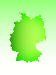 Obraz premium Germany map using green color with dark and light effect vector on light background illustration