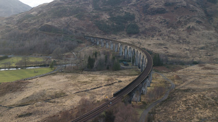 glenfinnan viaduct bridge train journey harry potter scotland uk