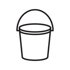 Bucket Icon Vector Simple Design