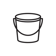 Bucket Icon Vector Simple Design