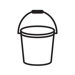 Bucket Icon Vector Simple Design