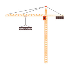 construction tower crane on white background, vector © Darya