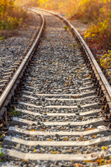 The dead end of the railway corroded over time.