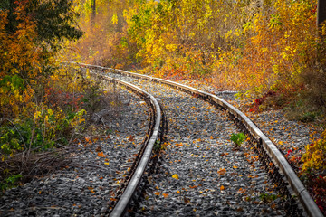 The dead end of the railway corroded over time.