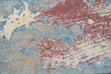 Red white blue weathered old vintage industrial background.