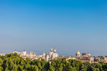 Fototapeta na wymiar Panoramic view of the sights of Rome, Italy.
