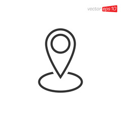 Pin Location Icon Design Vector