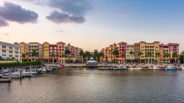 Naples, Florida, USA downtown bayside skyline.
