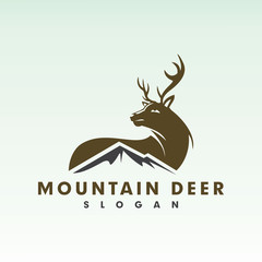 Obraz premium Peak and deer logo