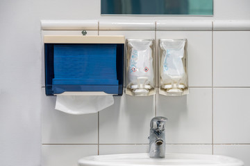 Soap dispensers in dental clinic