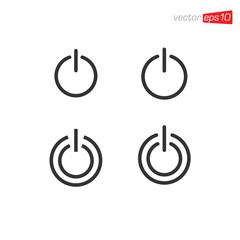 Power Button Icon Design Vector