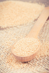 Amaranth as food containing vitamins, minerals and dietary fiber, gluten free nutrition concept