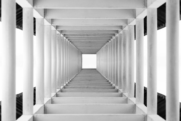 abstract corridor in black and white colours