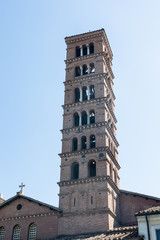 Obraz premium Tower of Santa Maria in Cosmedin church
