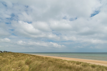 Obraz premium The beach of Biville sur mer, Normandy, France