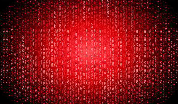 red binary cyber circuit future technology concept background