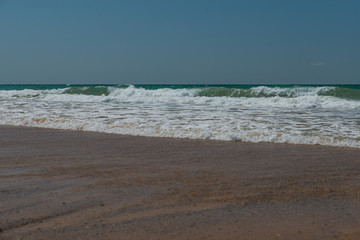 The beach of Biville sur mer, Normandy, France
